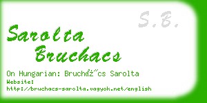 sarolta bruchacs business card